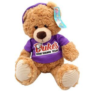 Hooded Teddy Bear Plushology Duke's Mount Vernon Texas Stuffed Animal 12" Plush
